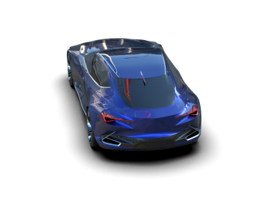 Araba arka planda izole. 3D görüntüleme - illüstrasyon