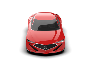 modern kırmızı araba 3 boyutlu izole edilmiş.