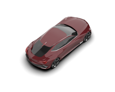 kırmızı modern araba izole