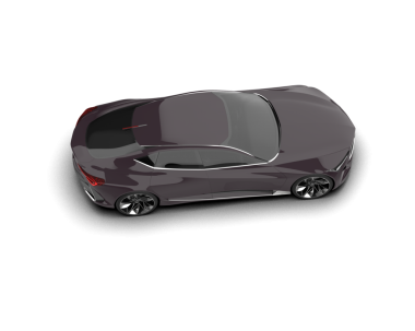 araba yan görünümü gri arkaplanda izole edildi