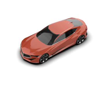 modern araba beyaz arkaplanda izole edildi