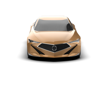 Beyaz arka planda izole edilmiş modern lüks araba - 3 boyutlu illüstrasyon