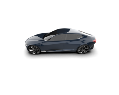 Beyaz arka planda modern bir araba. 3d oluşturma