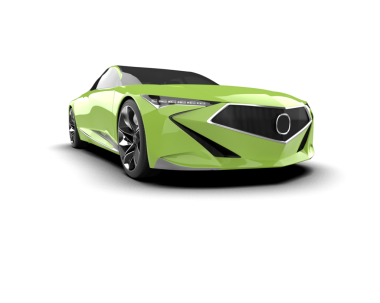 modern yeşil araba beyaz arkaplanda izole