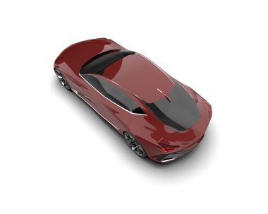 modern kırmızı araba 3D görüntüleme