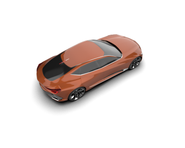 modern araba beyaz arka planda izole edildi. 3 boyutlu çizim - illüstrasyon