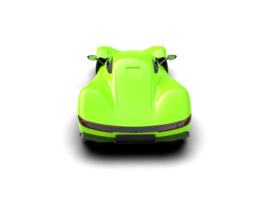 yeşil araba siyah arkaplanda izole edildi