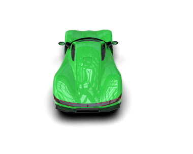 Siyah arkaplanda yeşil araba