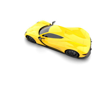 sarı modern spor araba hafif arka planda