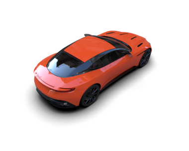 modern araba gri bir arka planda izole edilmiş. 3 boyutlu resimleme