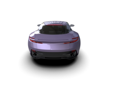 Modern bir arabanın 3 boyutlu görüntüsü. beyaz arkaplanda izole edilmiş