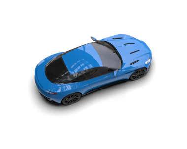 mavi araba siyah arkaplanda izole edildi. 3 boyutlu görüntüleme