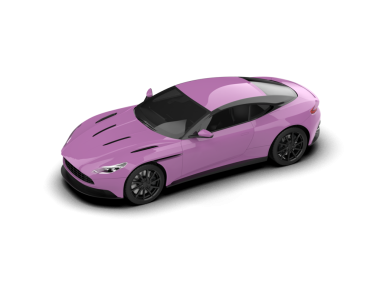 Mor modern araba izole. 3d oluşturma
