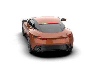 Modern araba beyaz arka planda izole edilmiş. 3d oluşturma.