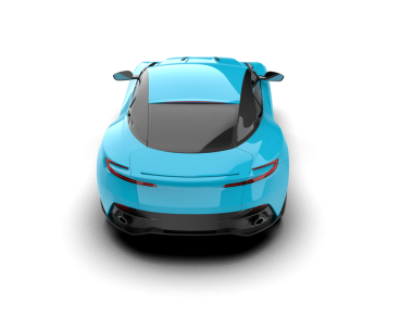 Beyaz arka planda bir araba. 3d illüstrasyon.