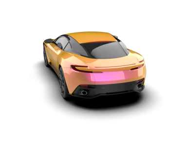 modern otomobil arka planda izole edildi