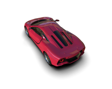 Araba siyah arka planda izole edilmiş. 3d illüstrasyon.