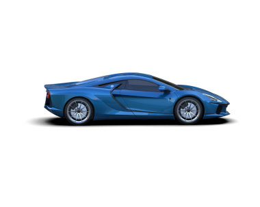 Mavi modern araba. 3 Boyutlu Hazırlama.