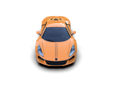 Hareket halindeki bir arabanın 3 boyutlu görüntülenmesi beyaz arkaplanda izole edildi