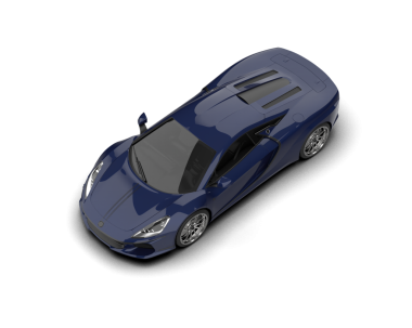 Modern araba siyah arka planda izole edilmiş. 3d illüstrasyon