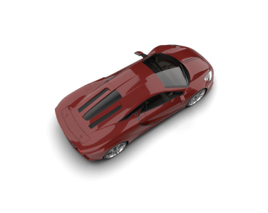 Beyaz arka planda kırmızı spor arabalar.