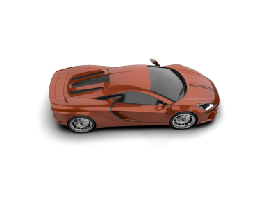 Kırmızı modern araba. 3d oluşturma