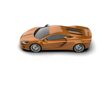 Gerçekçi bir araba. 3 boyutlu illüstrasyon. beyaz arkaplanda izole edilmiş.