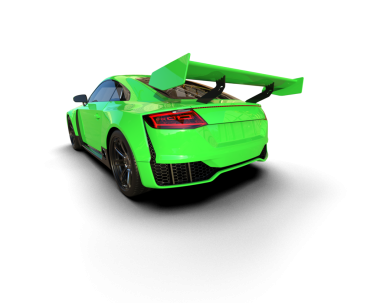 İzole edilmiş bir arabanın 3 boyutlu resmi.