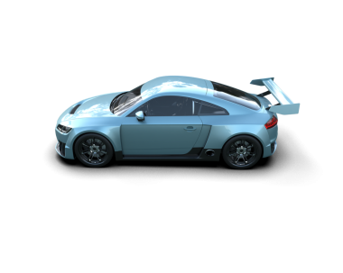 Stüdyo ortamında daha az genel bir konsept arabanın 3 boyutlu çizimi