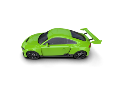 Modern yeşil araba izole edilmiş. Araba beyaz arka planda izole edilmiş. 3 Boyutlu Hazırlama.