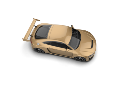 Stüdyo ortamında daha az genel bir konsept arabanın 3 boyutlu çizimi