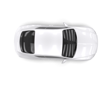 beyaz arkaplanda izole edilmiş bir araba