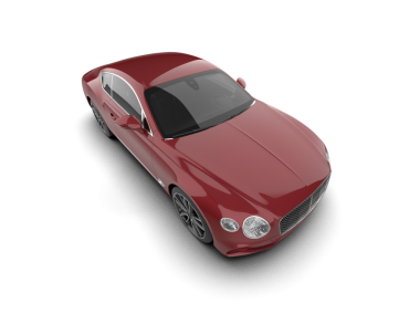 Beyaz arka plan üzerinde izole kırmızı modern otomobil