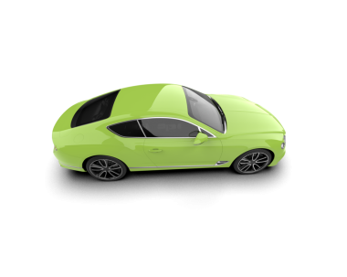 beyaz arka planda modern yeşil sedan araba