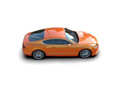 turuncu lüks spor araba - 3 boyutlu illüstrasyon