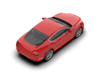 kırmızı araba arka planda izole edildi