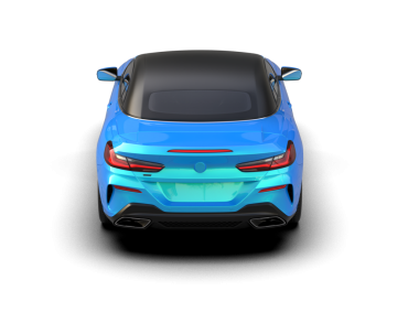 mavi modern spor araba