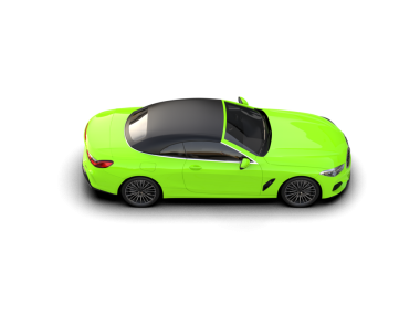 Yeşil modern araba beyaz arka planda izole edilmiş. 3 Boyutlu Hazırlama.