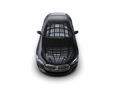 Araba siyah arka planda izole edilmiş. 3D görüntüleme - illüstrasyon