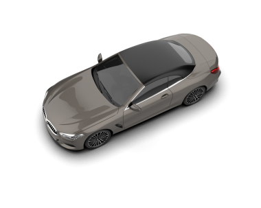 Gri arka planda araba. 3d oluşturma