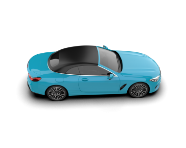 mavi modern araba beyaz arka planda izole edildi