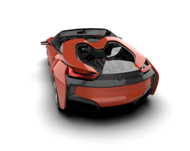 beyaz arka planda modern araba 3 boyutlu görüntüleme