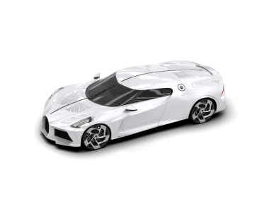 Beyaz arka planda izole edilmiş gerçekçi bir araba. 3d illüstrasyon