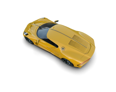 Altın renkli araba.