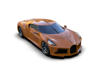 Beyaz arkaplandaki bir arabanın 3 boyutlu görüntüsü.