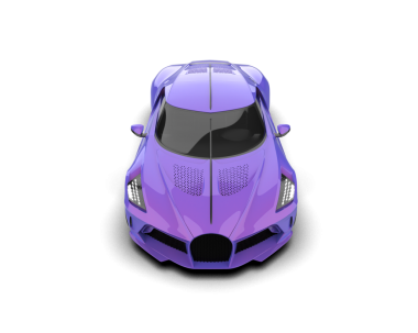 beyaz arka planda izole edilmiş mor spor araba