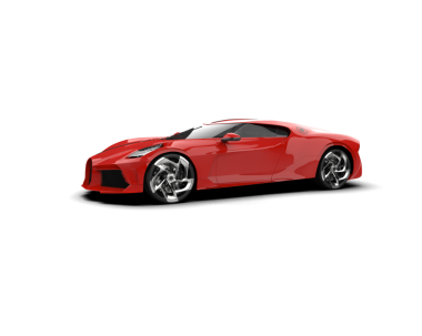 Siyah üzerine kırmızı spor araba izole