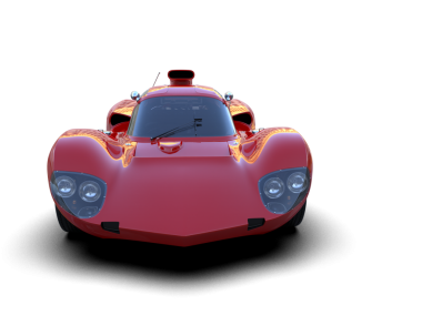 beyaz zemin üzerine kırmızı modern otomobil