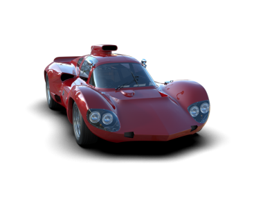 kırmızı spor araba - 3 boyutlu illüstrasyon