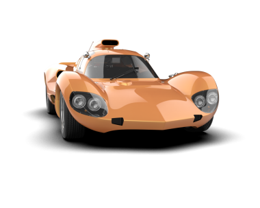 beyaz arka planda modern araba